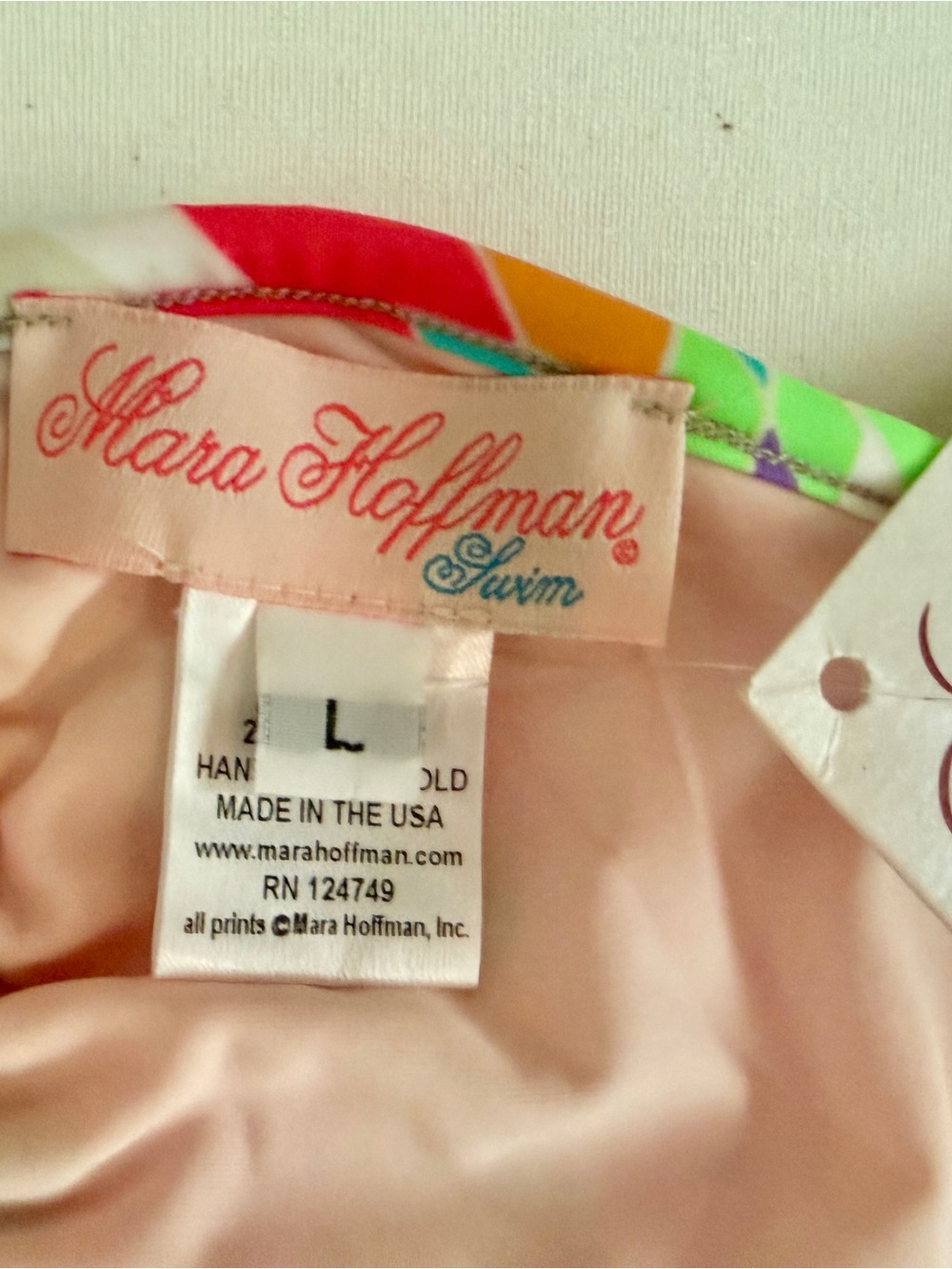 Mara Hoffman Neon Geometric Print Bikini. Size Large. New w/tags! - Picture 5 of 8